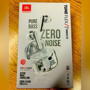JBL Tune Flex Wireless Bluetooth Noise Canceling Earbuds: GHOST Edition